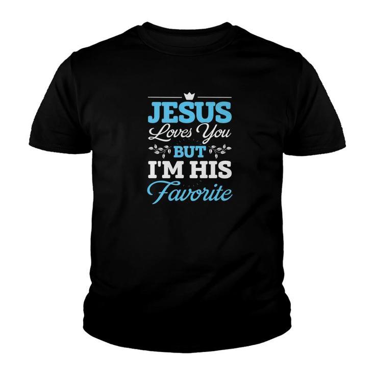 Religious Christian Jesus Loves Christmas Gif Youth T-shirt