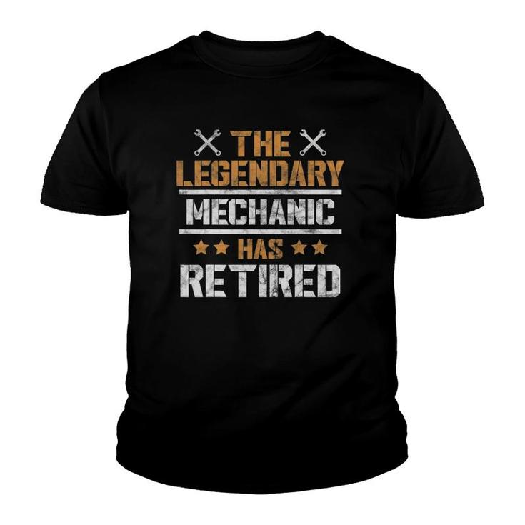 Retirement Party The Legendary Mechanic Has Retired Youth T-shirt