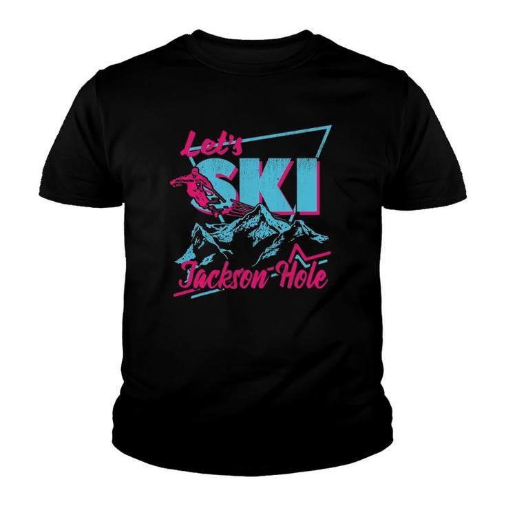Retro Jackson Hole Ski Vintage 80S Ski Outfit Youth T-shirt