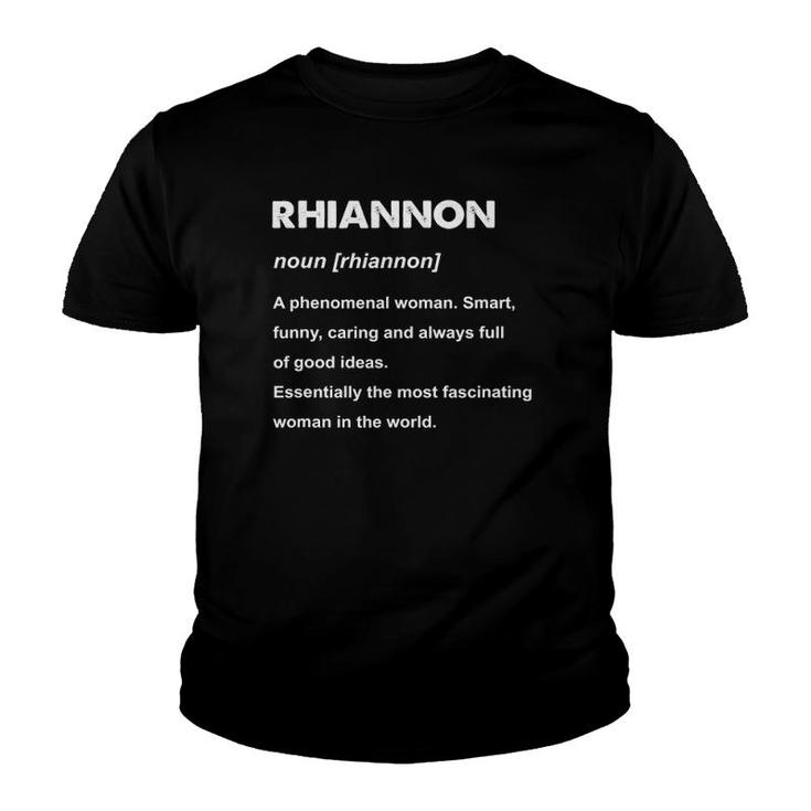 Rhiannon Name Personalized Custom Rhiannon Youth T-shirt