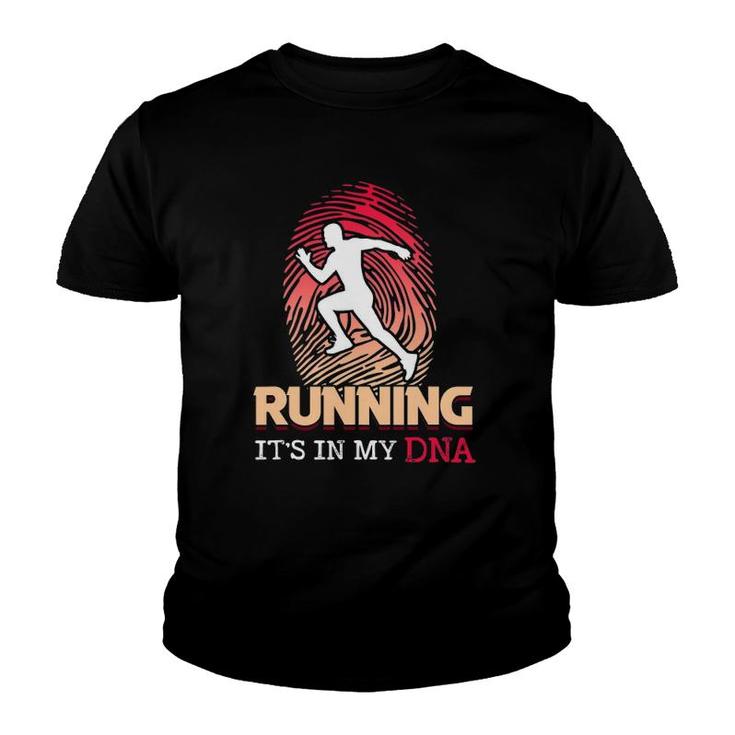 Running Its In My Dna Runner Marathon Race Track And Field Youth T-shirt