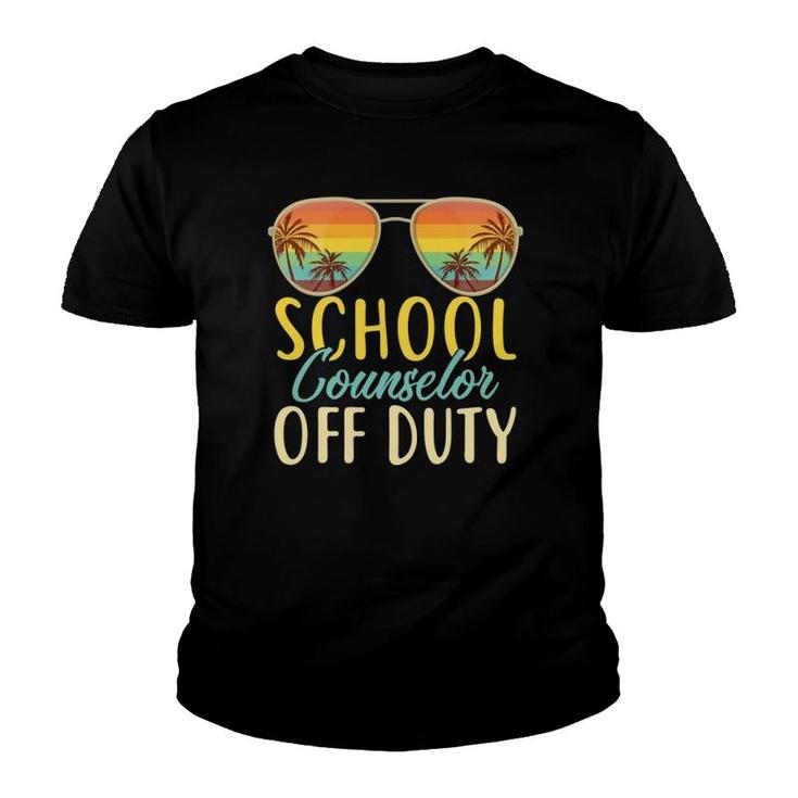 School Counselor Off Duty Last Day Of School Summer Teachers Youth T-shirt