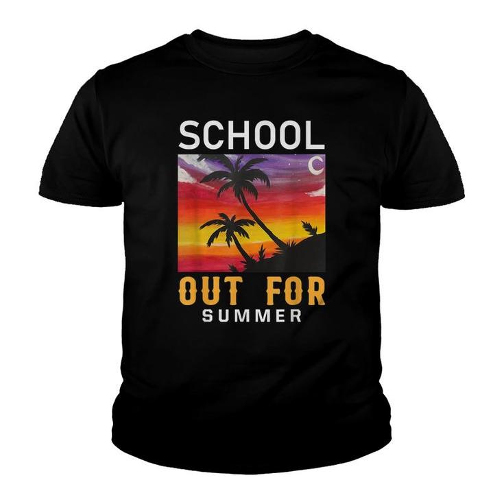 Schools Out For Summer Last Day Of School Pineapple Teacher  Youth T-shirt