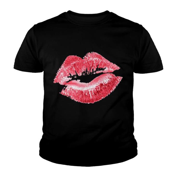 Sexy Lips Cute Valentines Day Gift Lipstick Youth T-shirt