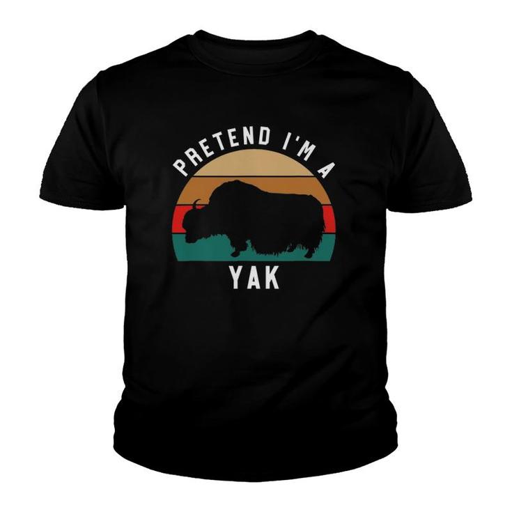 Simple Halloween Costume For Yak Lover Pretend Im A Yak Youth T-shirt