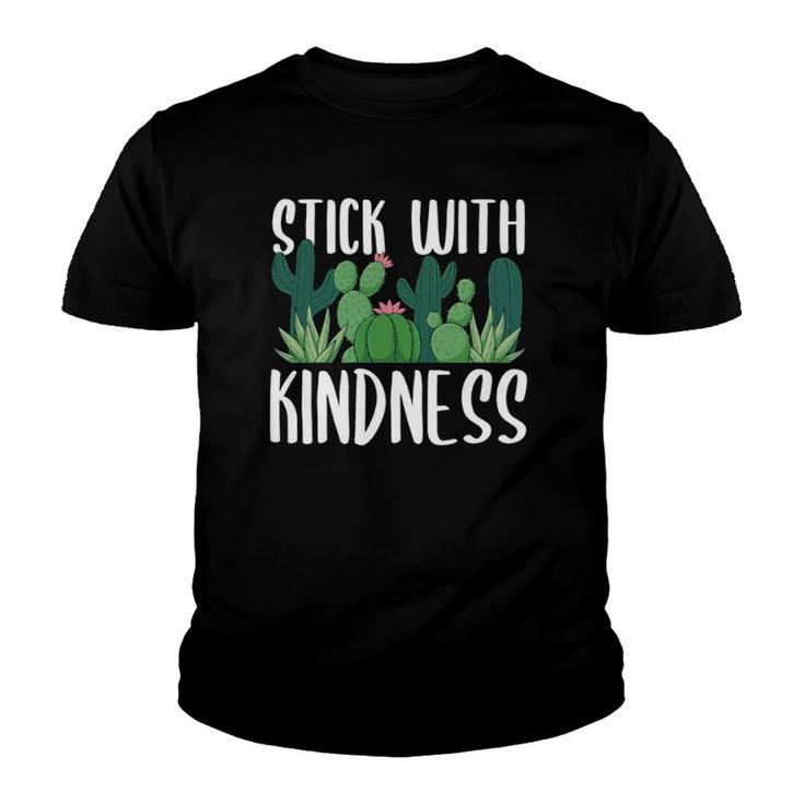Stick With Kindness - Cactus Teacher School Kindergarten  Youth T-shirt