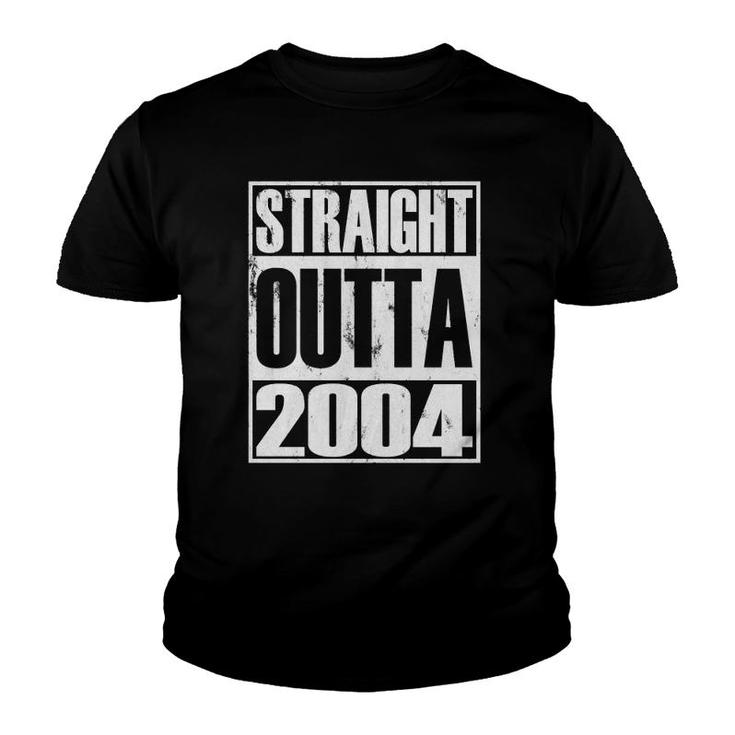 Straight Outta 2004 18 Years Old 18Th Birthday  Youth T-shirt