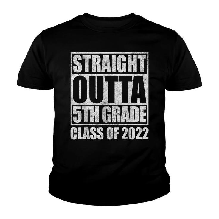 Straight Outta 5Th Grade  Kids Boys 2022 Graduation  Youth T-shirt