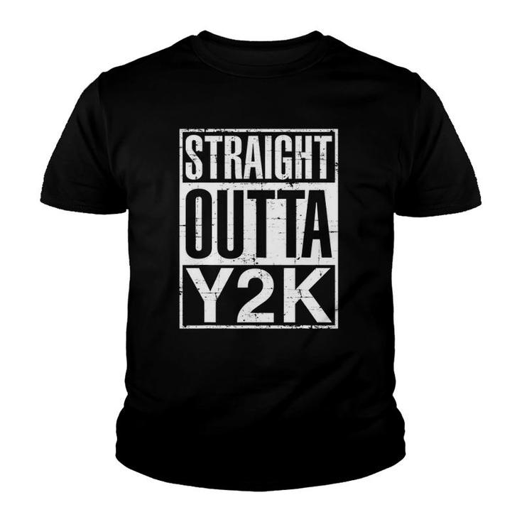 Straight Outta Y2k Turning 22Nd Birthday Gifts For Men Women Youth T-shirt