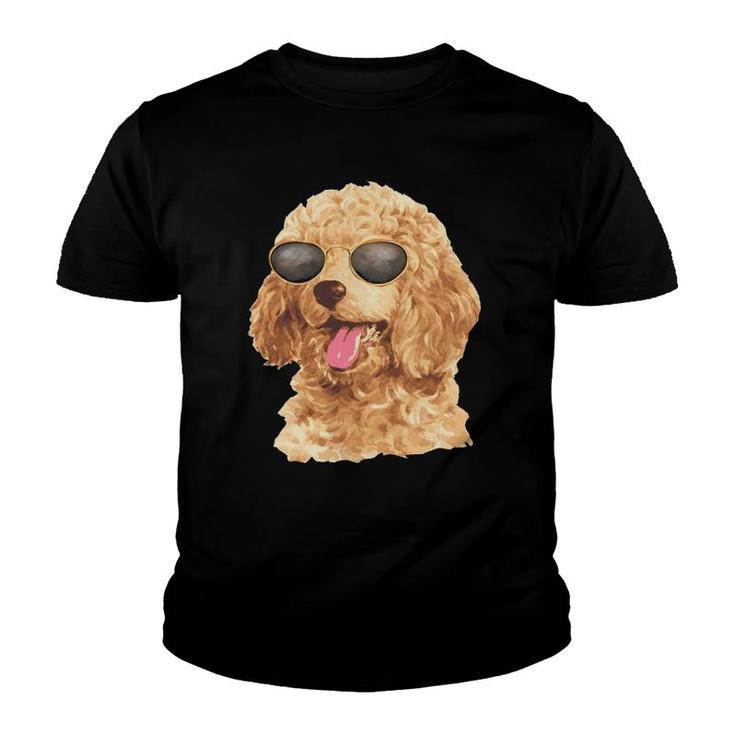 Sunglass Poodle Dog Pet Lover Youth T-shirt