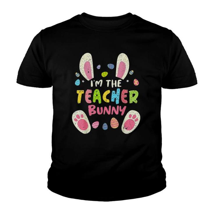 Teacher Easter Matching Family Party Bunny Face Costume Youth T-shirt