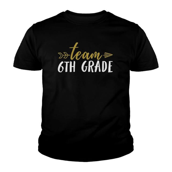 Team 6Th Grade Preschool Teacher Student Arrow Youth T-shirt