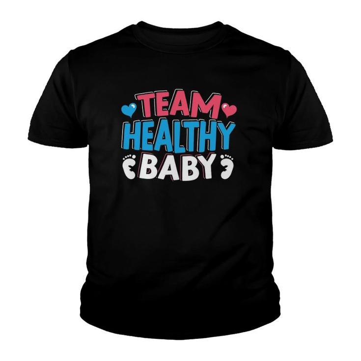Team Healthy Baby Announcement Pregnancy Gender Reveal Youth T-shirt