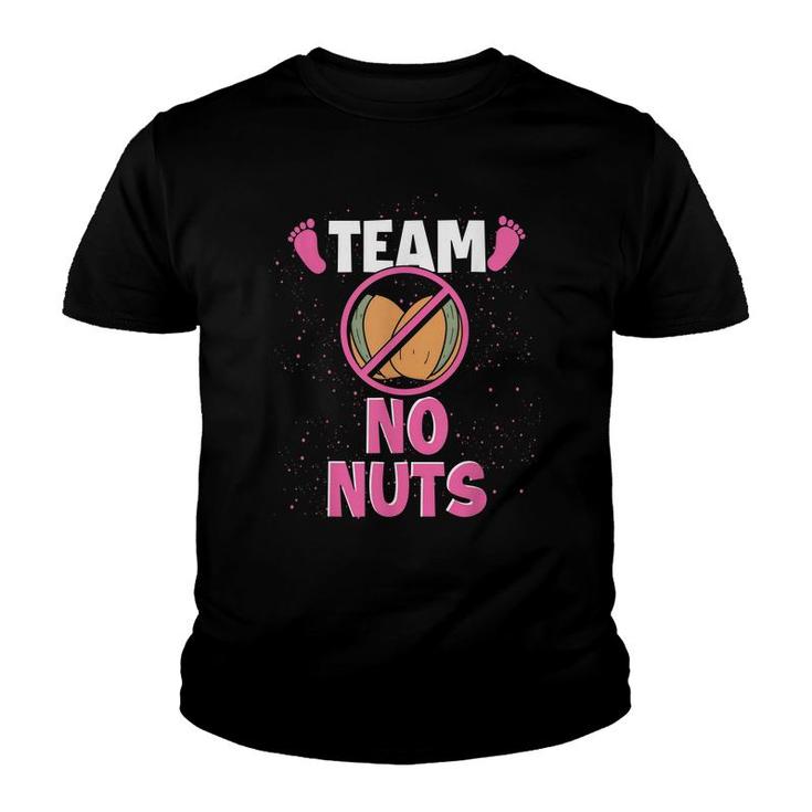 Team No Nuts Pregnancy Baby Party Funny Gender Reveal  Youth T-shirt