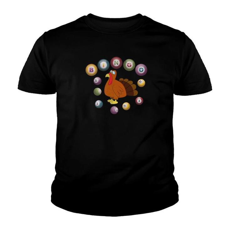 Thanksgiving Bingo Turkey Funny Youth T-shirt