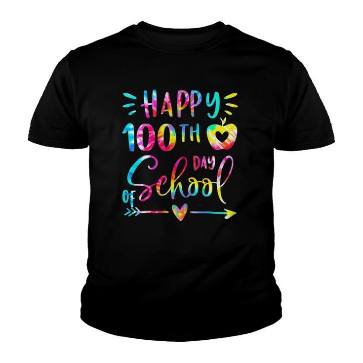 Tie Dye Happy 100Th Day Of School Teacher Student 100 Days Youth T-shirt