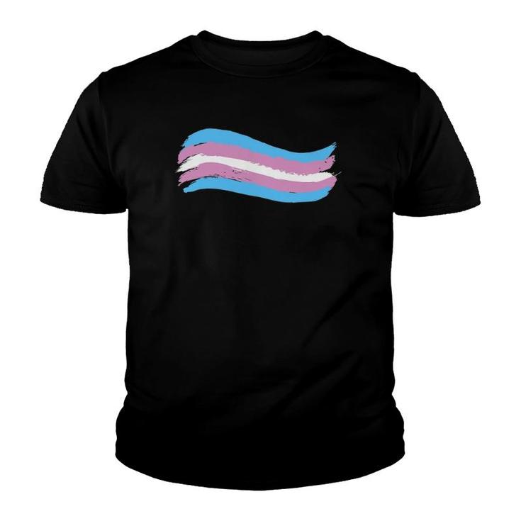 Trans Transgender Pride Flag Pro Lgbtq Cool Lgbt Ally Gift Youth T-shirt