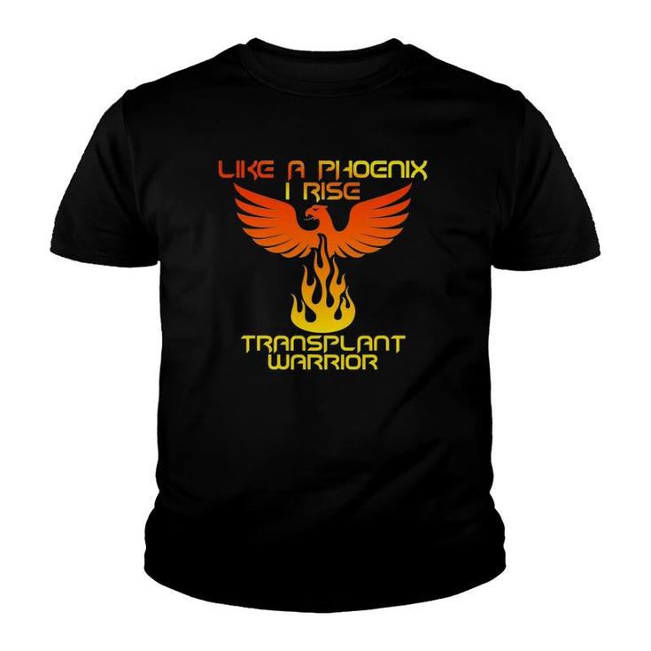 Transplant Warrior Like A Phoenix I Rise A Transplant Youth T-shirt