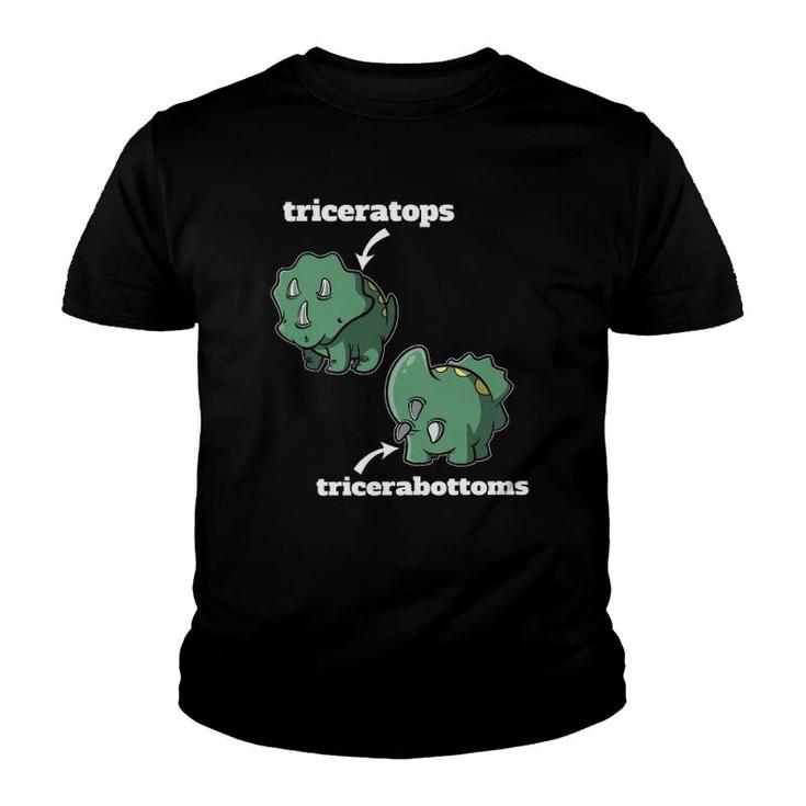 Triceratops Tricerabottoms Funny Dinosaur Gift Youth T-shirt