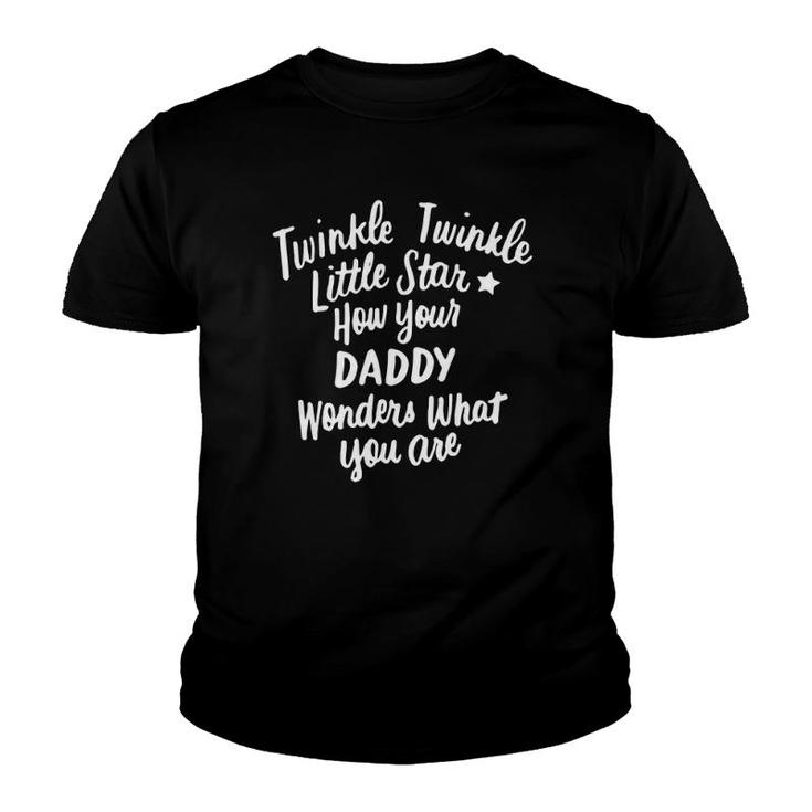 Twinkle Twinkle Little Star Daddy To Be Gender Reveal Party Youth T-shirt