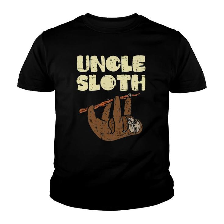 Uncle Sloth Funny Fathers Day Animal Lover Youth T-shirt