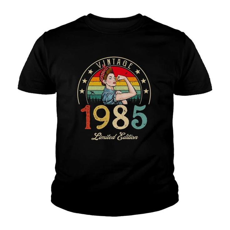 Vintage 1985 Limited Edition 1985 37Th Birthday 37 Years Old Youth T-shirt