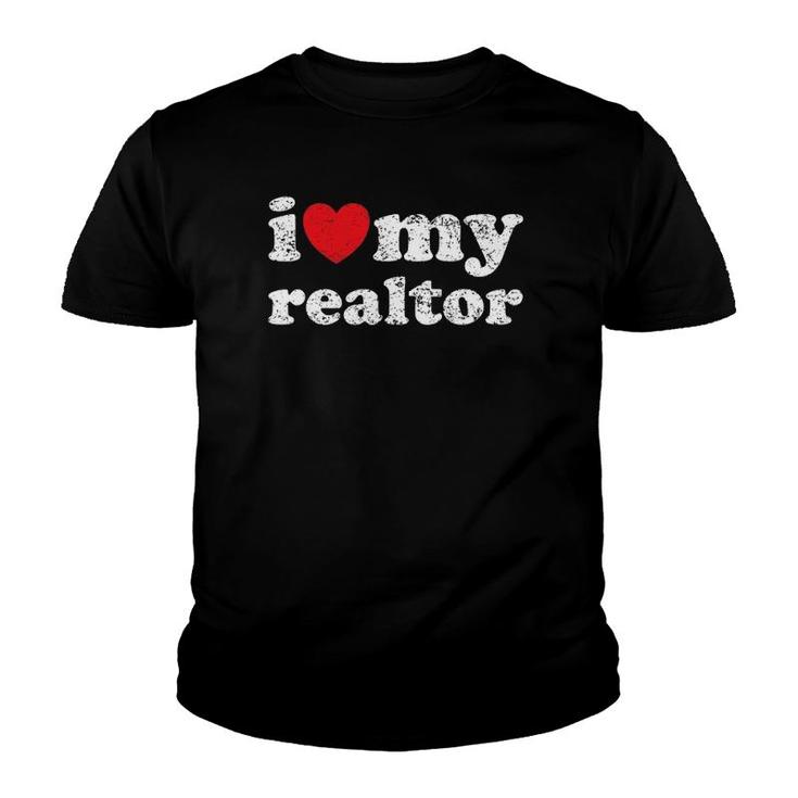 Vintage Distressed I Love My Realtor Youth T-shirt