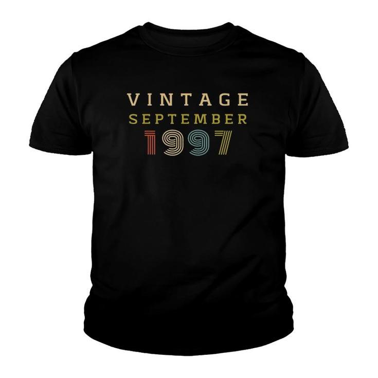 Vintage September 1997 23 Years Old Birthday Youth T-shirt