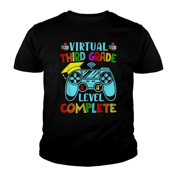 Virtual 3Rd Grade Graduation Level Complete Video Gamer  Youth T-shirt