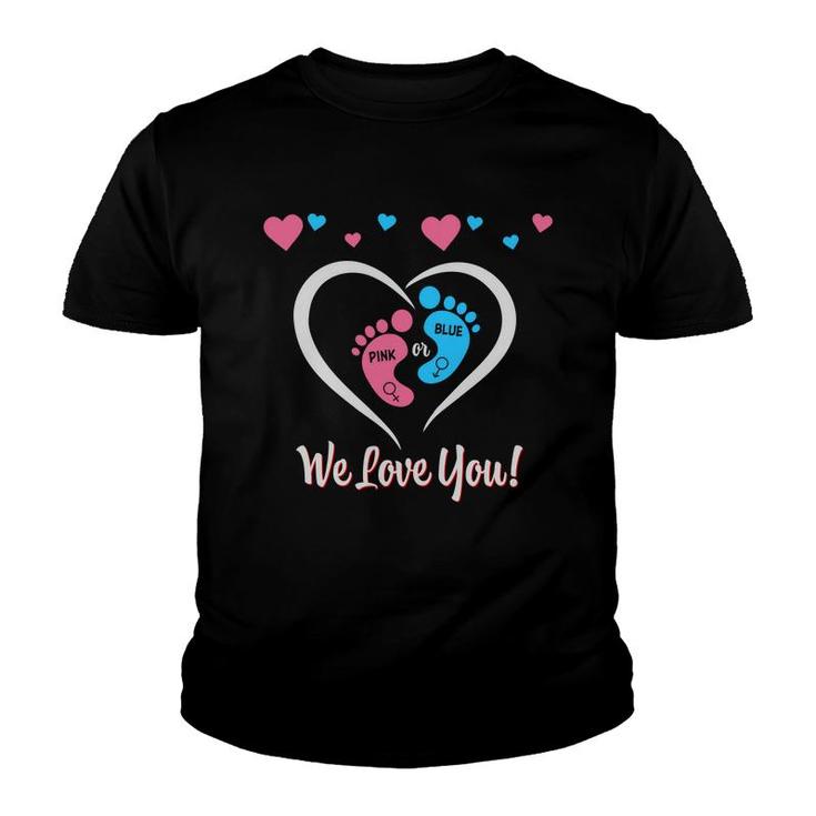 We Love You Baby Gender Reveal Party Heart Great Youth T-shirt