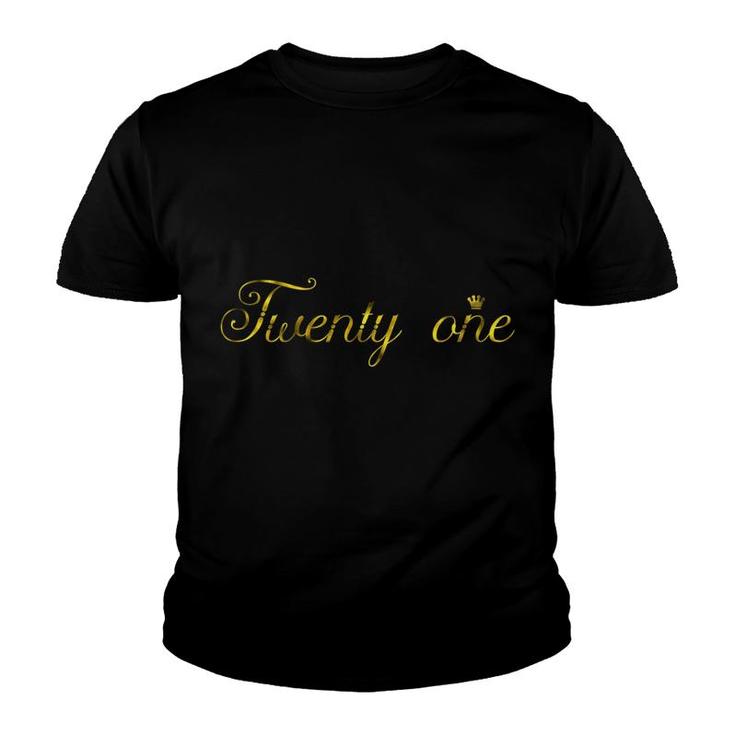 Womens 21St Birthday Gift Retro Vintage  Twenty One Youth T-shirt