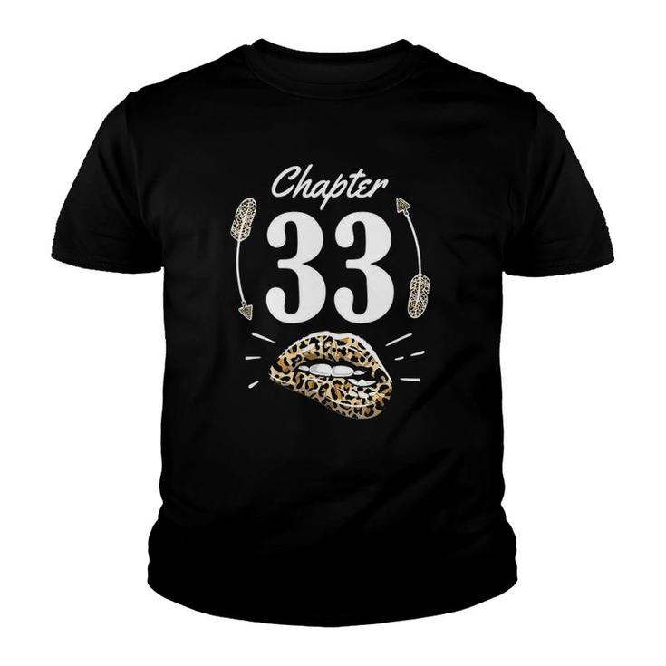 Womens Chapter 33 33Rd Birthday Party Thirty Three Years Old Gift V-Neck Youth T-shirt