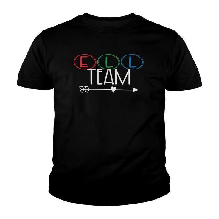 Womens Ell Team Teacher Team Group Matching Gift Squad School V-Neck Youth T-shirt
