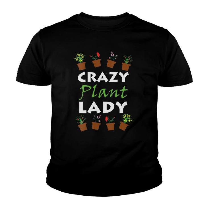 Womens Gardening Gif Funny Plants Meme Crazy Plant Lady V-Neck Youth T-shirt