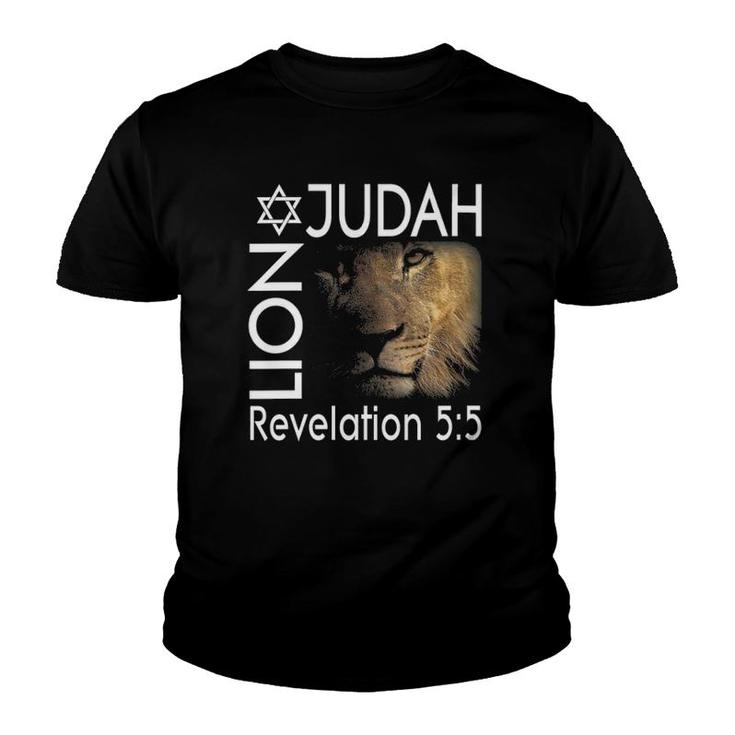 Womens Lion Of Judah Christian Messianic V-Neck Youth T-shirt