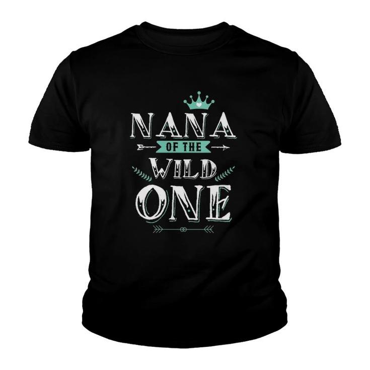 Womens Nana Of A Wild One V-Neck Youth T-shirt