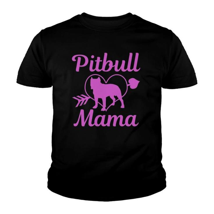 Womens Pitbull Mama Pitbull Mom Funny Cute Dog Mothers Day Gift Youth T-shirt