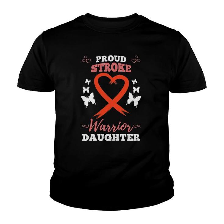Womens Proud Stroke Warrior Daughter Stroke Awareness Youth T-shirt