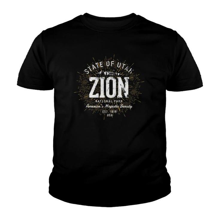 Zion Park Vintage Retro Zion National Park Youth T-shirt