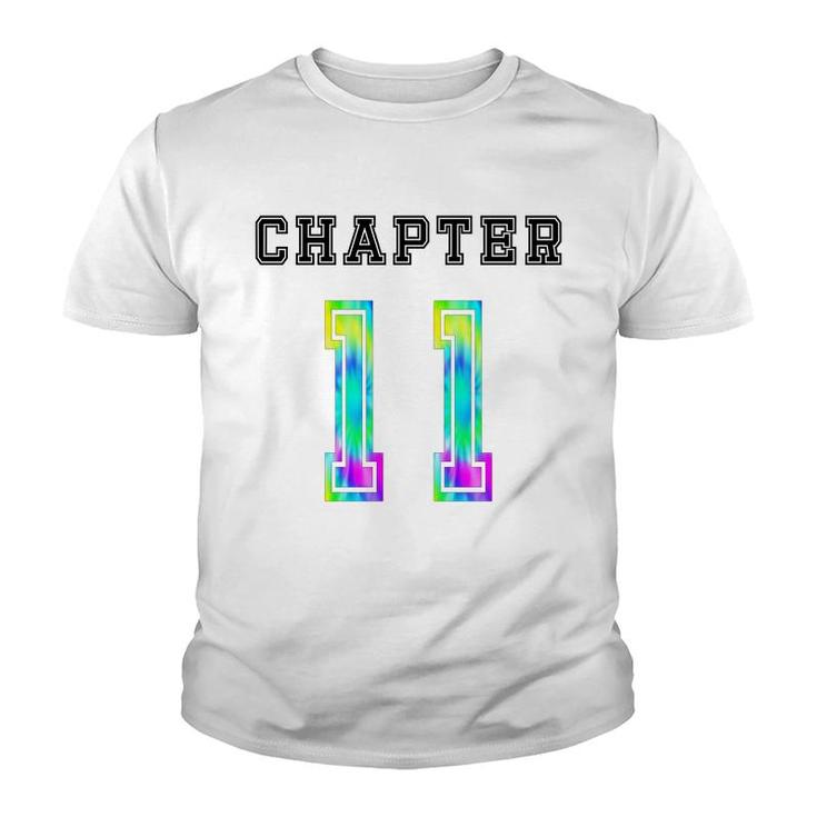 11Th Birthday Chapter 11 Tie Dye Great Gift Youth T-shirt