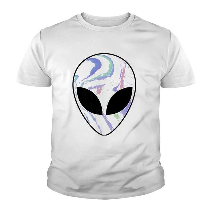Alien Head Colorful Alien  Rave Tee Believe Ufo  Youth T-shirt