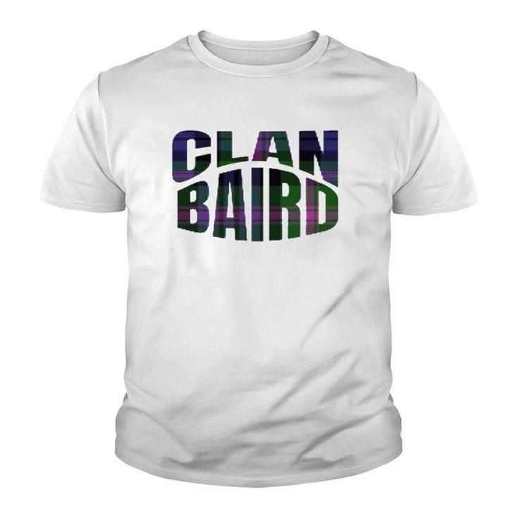 Baird Clan Kilt Tartan Namesake Scotland Youth T-shirt