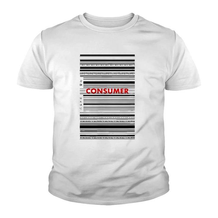 Barcode Consumer Streetwear Fashion Japanese Graphic Tee Youth T-shirt