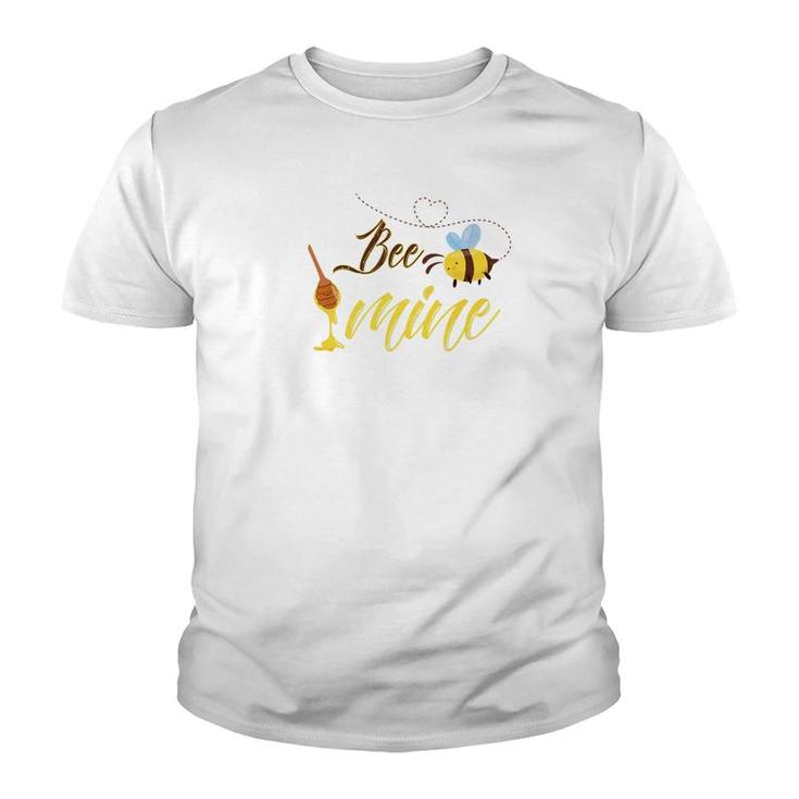 Bee Mine Be Mine Funny Valentines Day Gifts Youth T-shirt