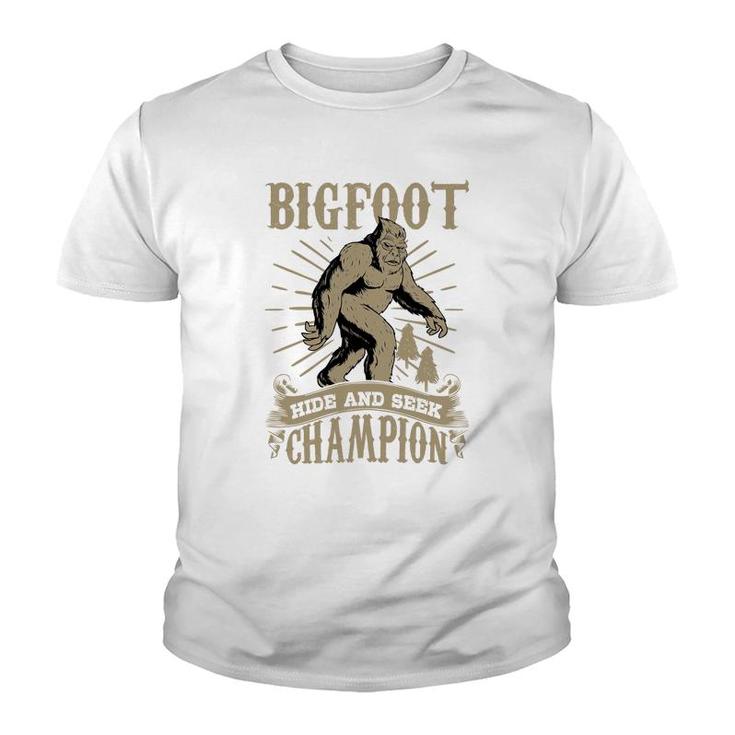 Bigfoot Hide Seek Champion Men Women Sasquatch Tee Youth T-shirt
