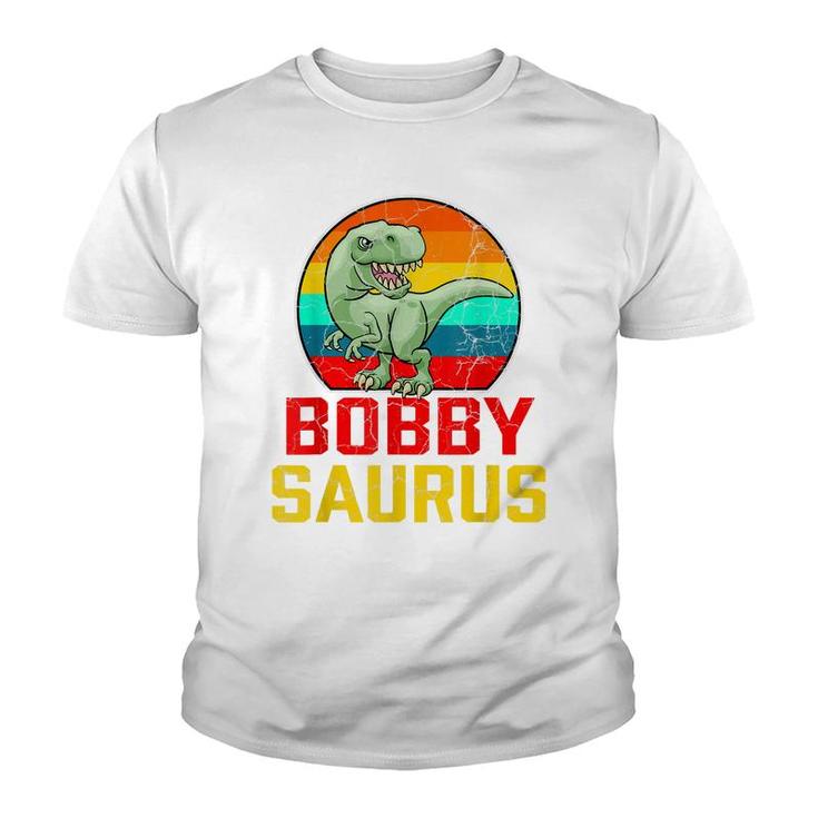 Bobby Saurus Family Reunion Last Name Team Funny Custom  Youth T-shirt