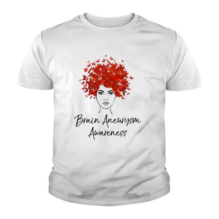 Brain Aneurysm Awareness Butterflies Gift Youth T-shirt