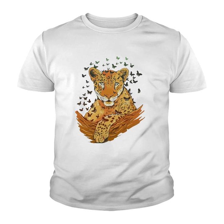 Butterfly Animals Creative Men Gift Leopard Youth T-shirt