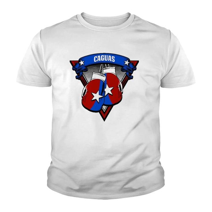 Caguas Puerto Rico Boxing Gloves Puerto Rican Camisas Youth T-shirt