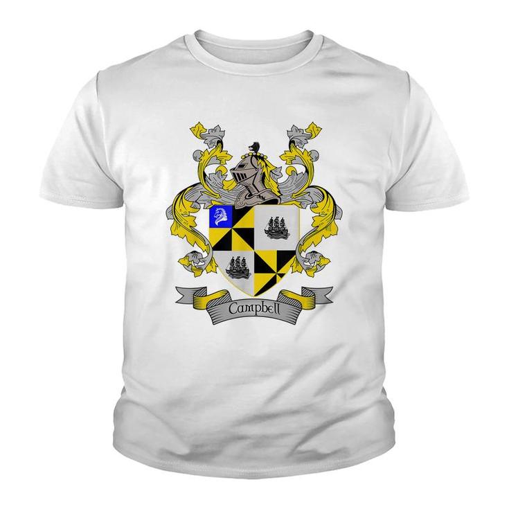 Campbell Coat Of Arms | Campbell Surname Family Crest  Youth T-shirt
